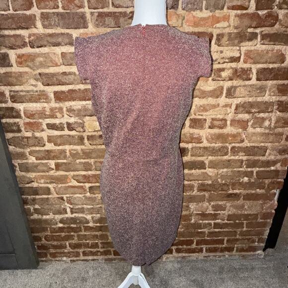 MNG Dress Womens Sz L Red/black/gray Cap Sleeve Work Career Basic Office Church - Picture 3 of 10